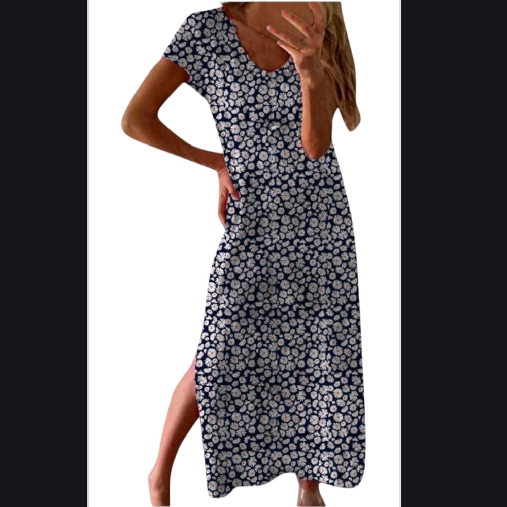 Floral Print Maxi Dress Size M - Picture 2 of 11